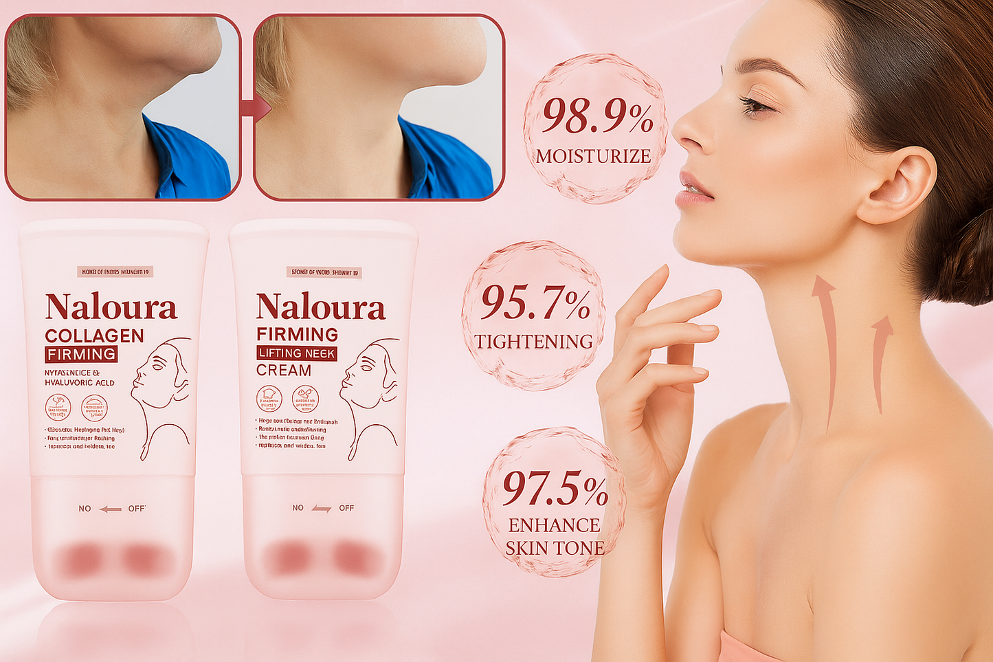 Anti aging Tightening & Lifting Neck Cream with Roller Applicator