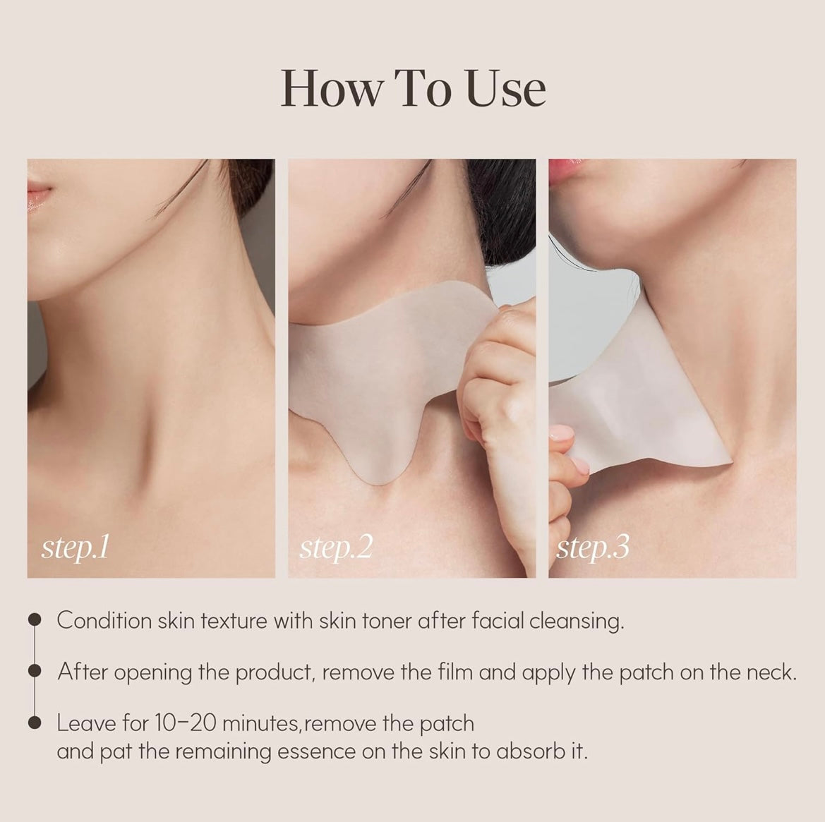 Wrinkle Repair Hydrogel Collagen Neck Mask preventing thermal aging wrinkle improvement
