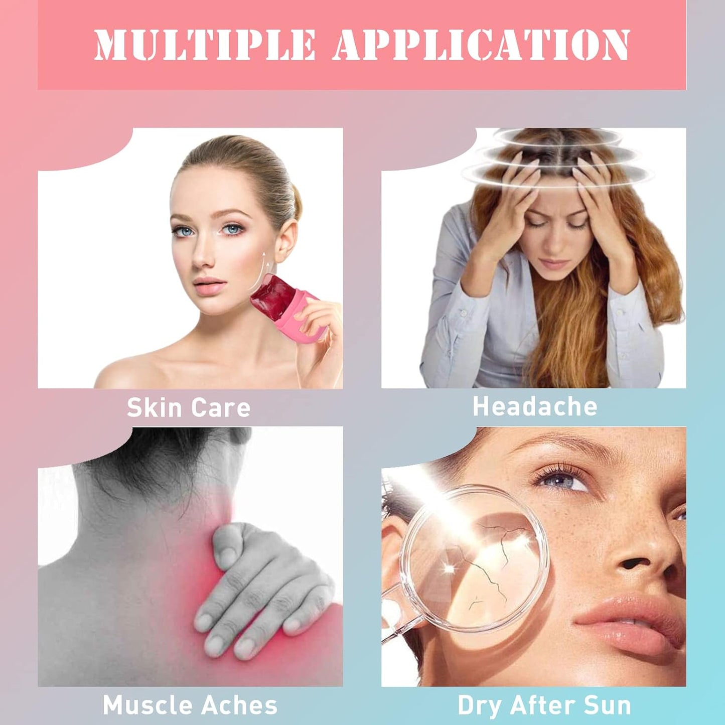 Ice Roller and Free Gua Sha Set for Face Eyes and Neck - Skin Care Beauty Tools to Brighten Skin and Slow down aging Enhancing your Natural Glow