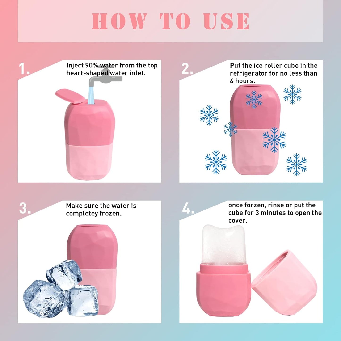 Ice Roller and Free Gua Sha Set for Face Eyes and Neck - Skin Care Beauty Tools to Brighten Skin and Slow down aging Enhancing your Natural Glow