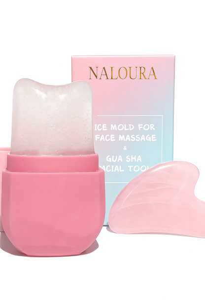 Ice Roller and Free Gua Sha Set for Face Eyes and Neck - Skin Care Beauty Tools to Brighten Skin and Slow down aging Enhancing your Natural Glow